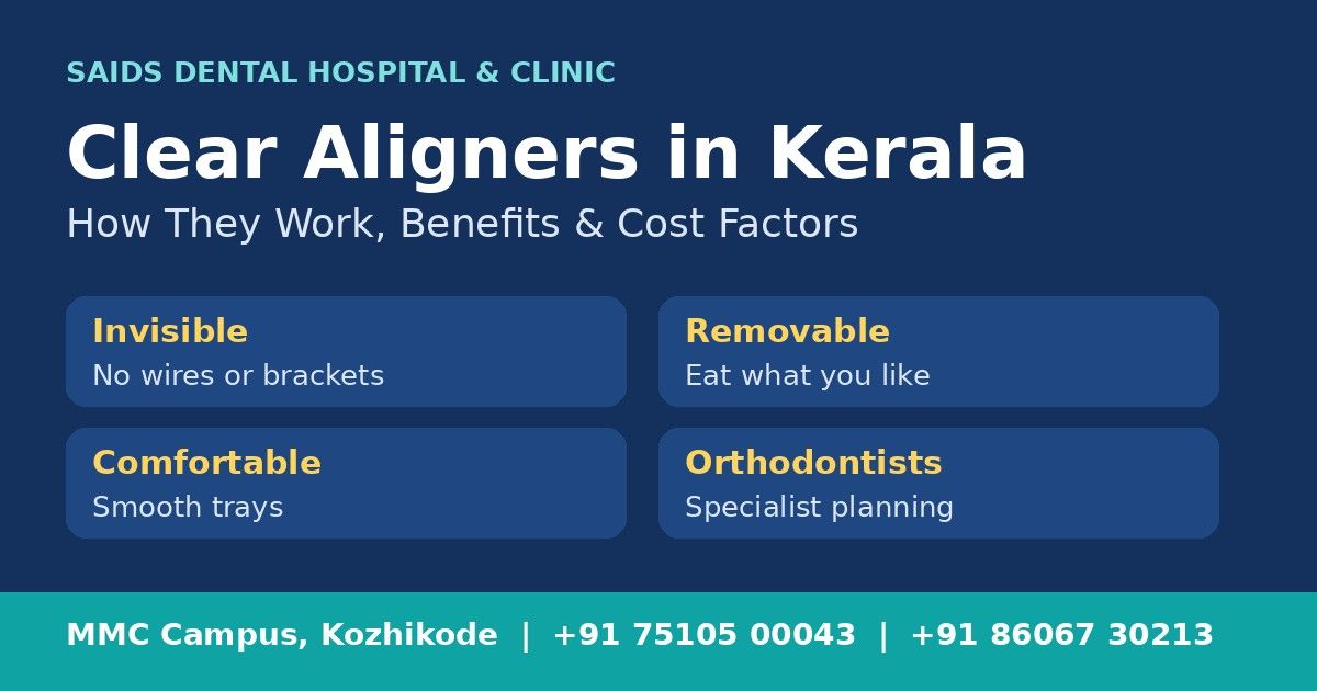 Clear Aligners in Kerala: How They Work, Benefits & Cost Factors